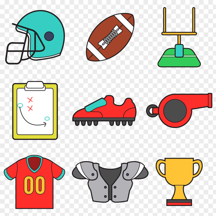 American Football Vector Accessories Euclidean Basketball PNG