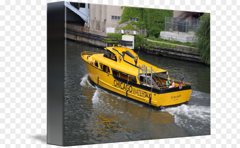 Boat Chicago River Water Transportation Taxi Waterway PNG
