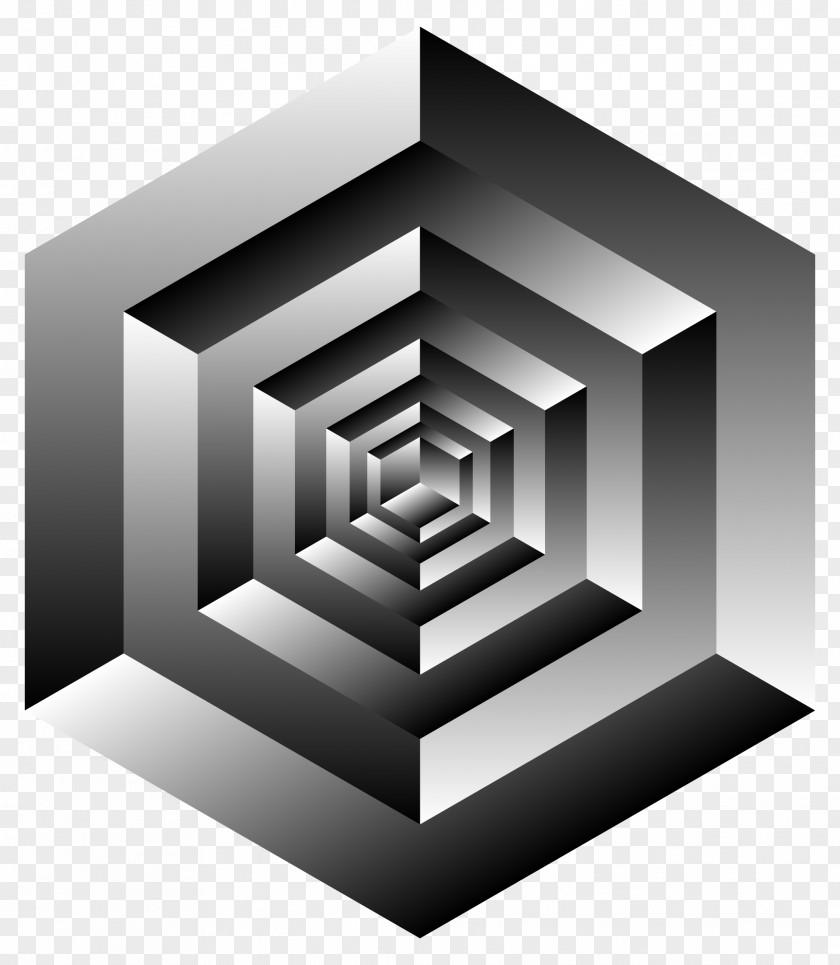 Cube Penrose Triangle Necker Optical Illusion PNG