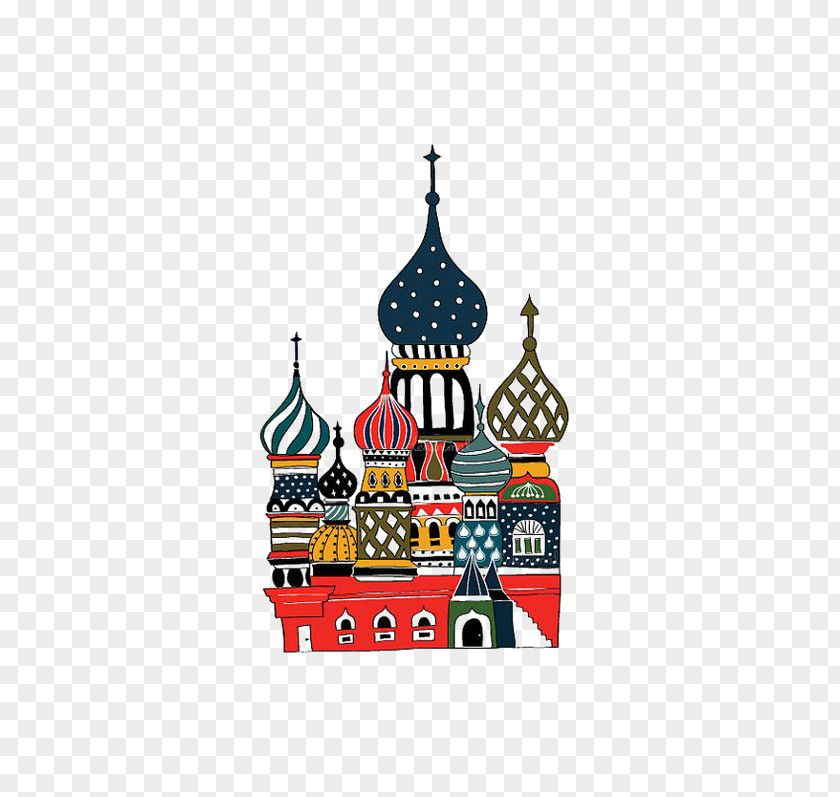 Fairy Building Moscow Kremlin Red Square Saint Basils Cathedral Drawing Illustration PNG