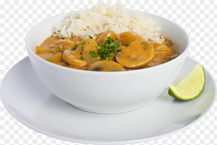 Mushroom Yellow Curry Rice And Indian Cuisine Vegetarian Gravy PNG