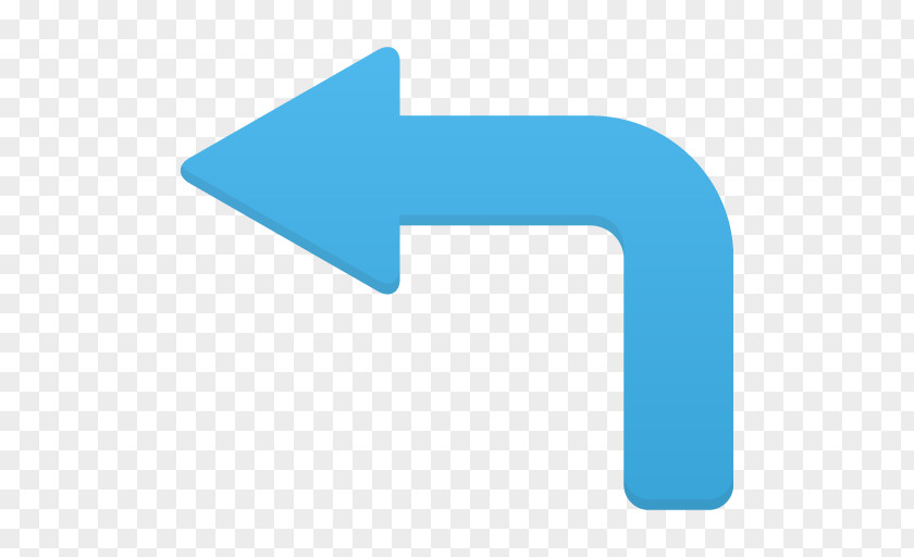 Arrow Turn Left Blue Angle Text Symbol PNG