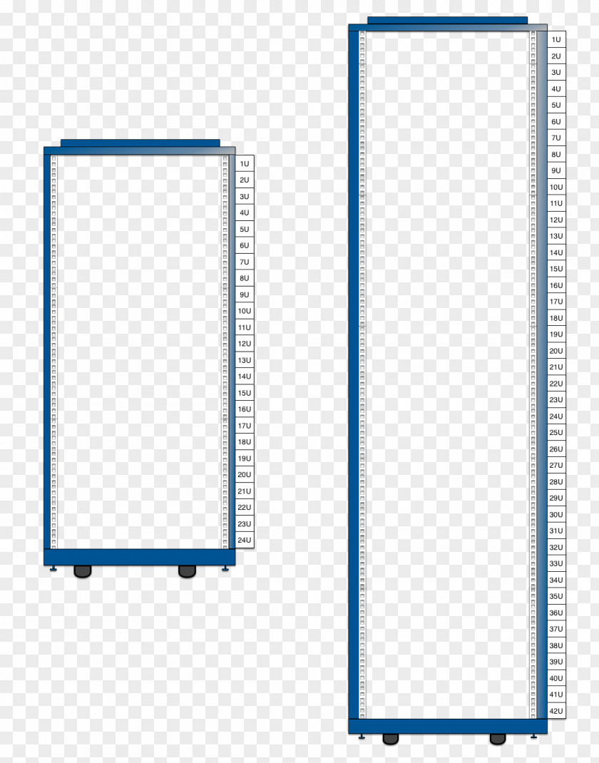 Design 19-inch Rack Stencil Diagram Template Computer Servers PNG