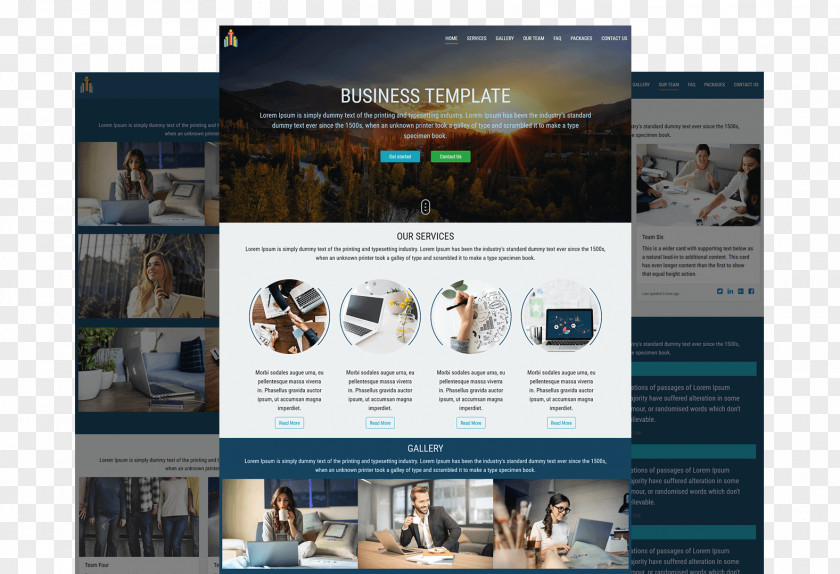 Marketing Web Template System Responsive Design Display Advertising Digital PNG