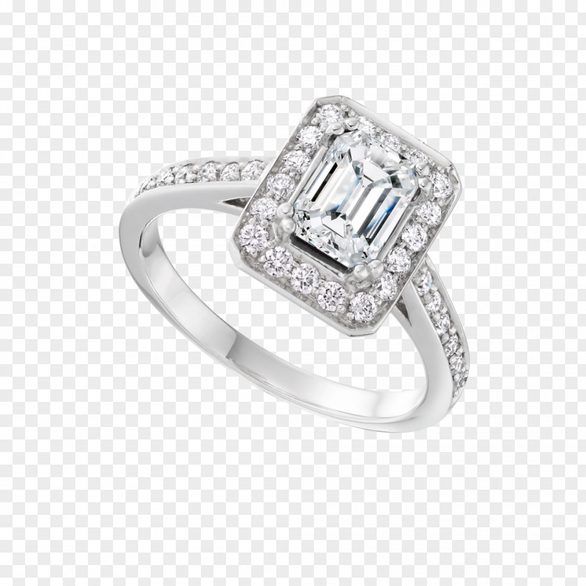 Ring Engagement Diamond Cut Solitaire PNG