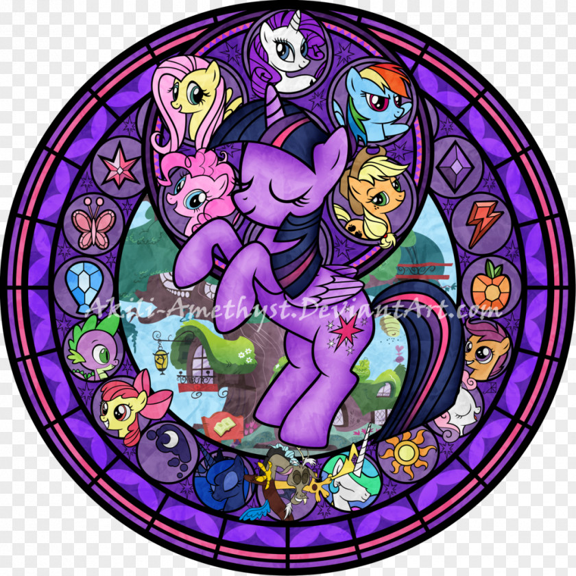 Window Twilight Sparkle Stained Glass Pony PNG