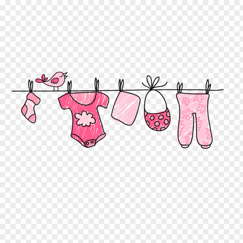 Artwork Painted Pink Baby Clothes Clothing PNG