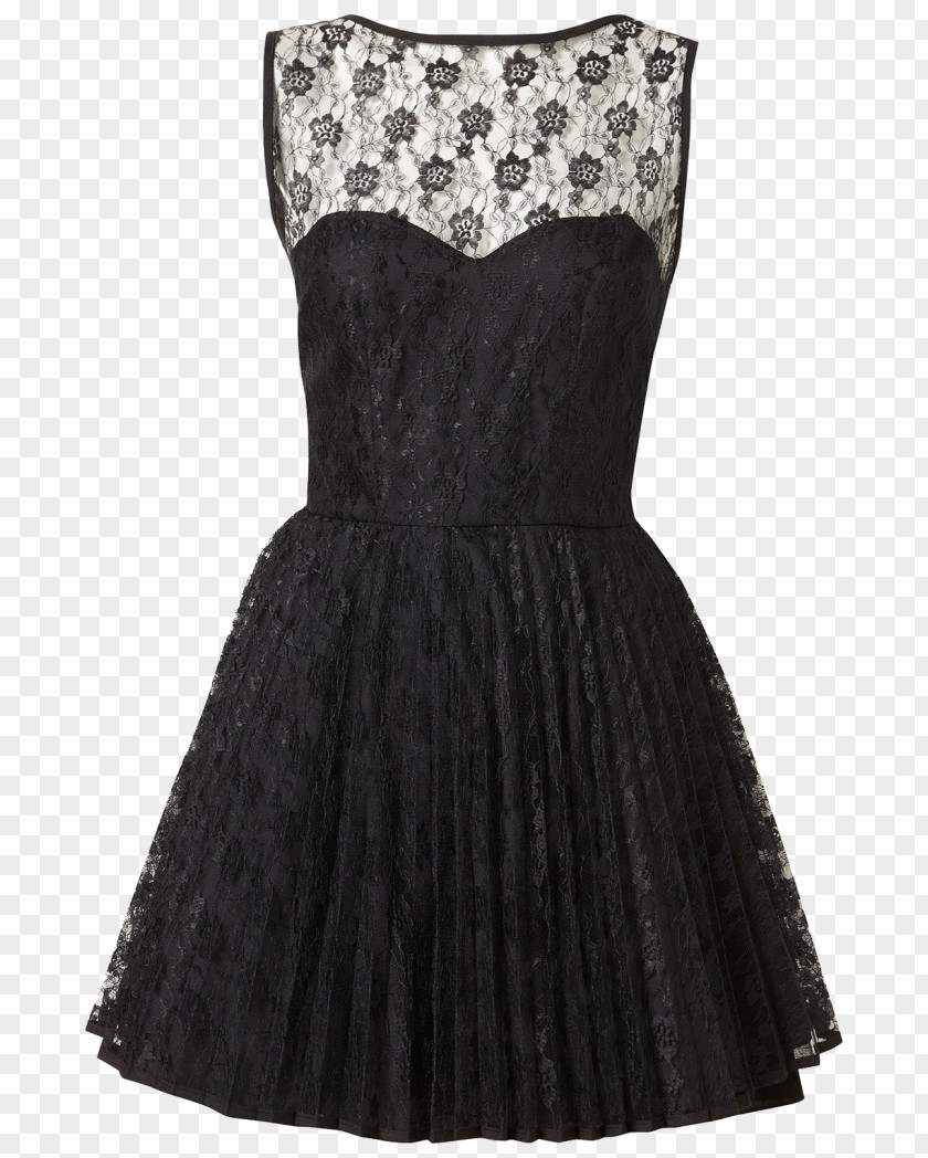 Dress Little Black Lace Fashion Sleeve PNG