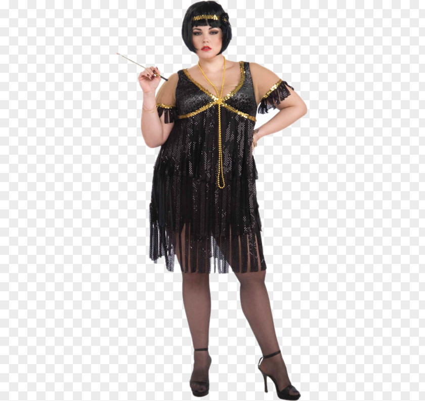 Dress 1920s Flapper Costume Roaring Twenties PNG