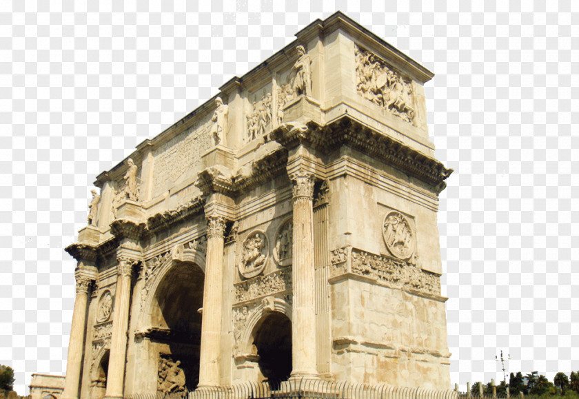 Paris Landmark Arc De Triomphe Arch Of Constantine Colosseum Roman Forum Piazza Venezia Triumphal PNG