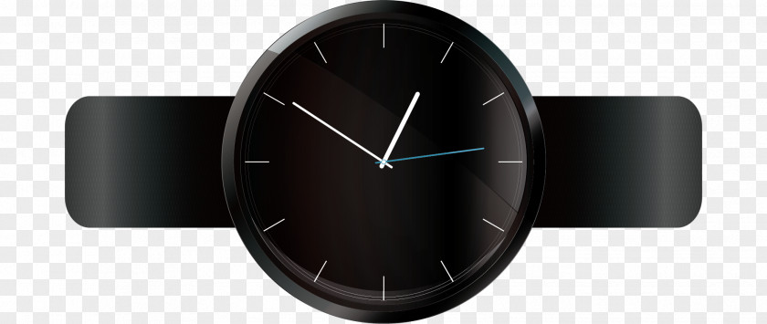 Black Watch Brand Clock PNG