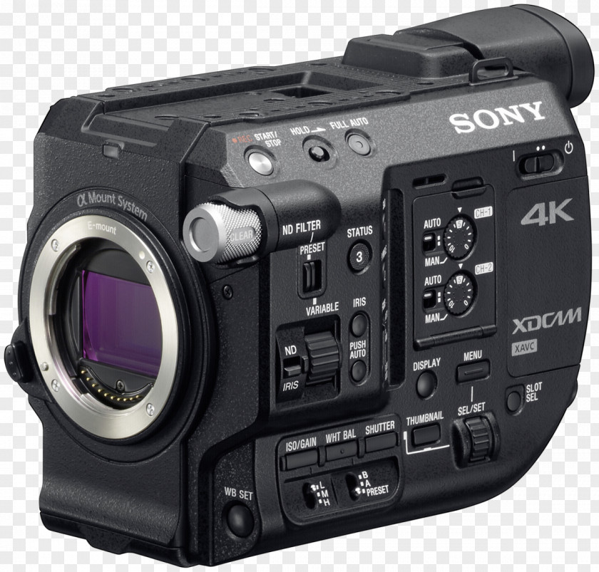 Camera Sony XDCAM PXW-FS5 Super 35 4K Resolution PNG
