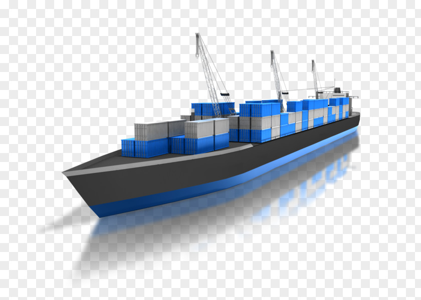 Cargo Ship Intermodal Container Animation PNG