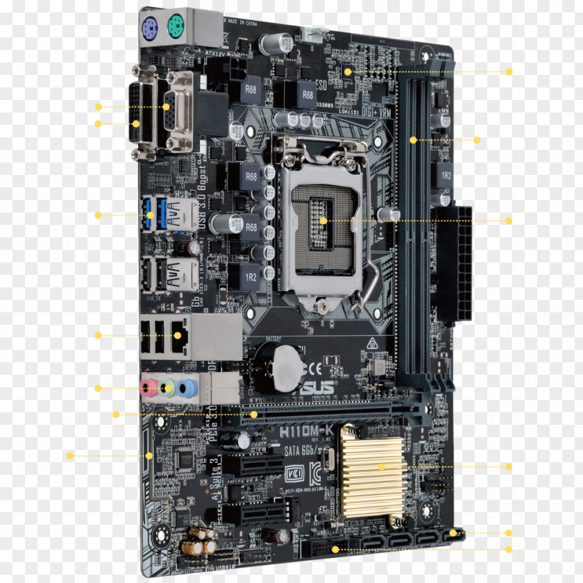Motherboard Intel LGA 1151 MicroATX ASUS PNG