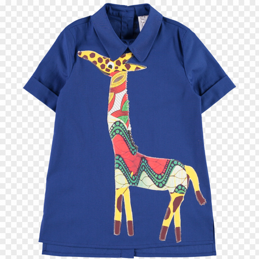 T-shirt Shirtdress Sleeve Collar Giraffe PNG