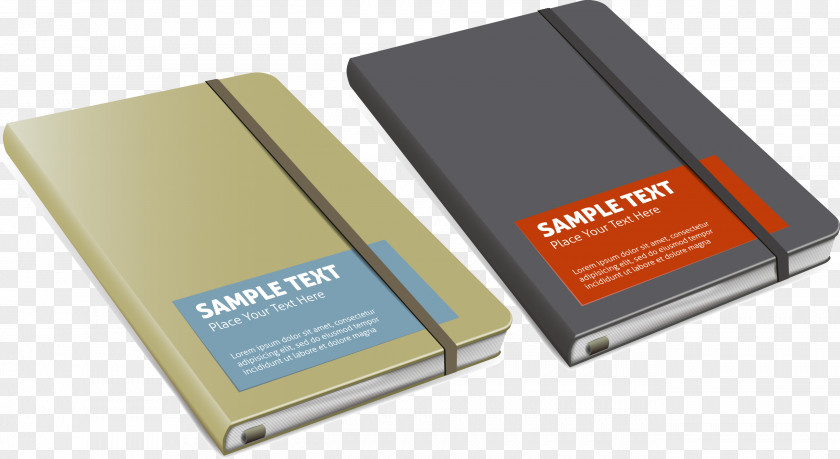 Vector Hand-painted Notebook Mockup Adobe Illustrator PNG