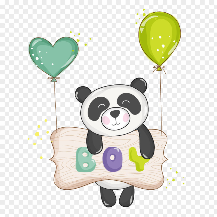 Cartoon Panda Giant Infant Illustration PNG