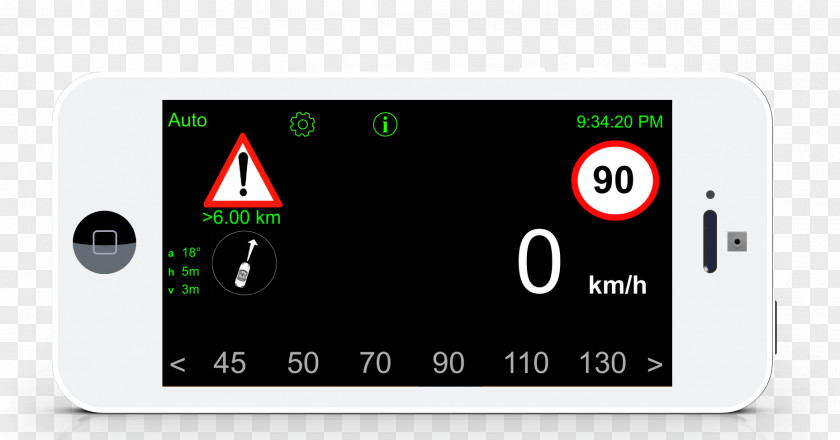 Quiet Kilometer Per Hour Motor Vehicle Speedometers Overtaking Road PNG