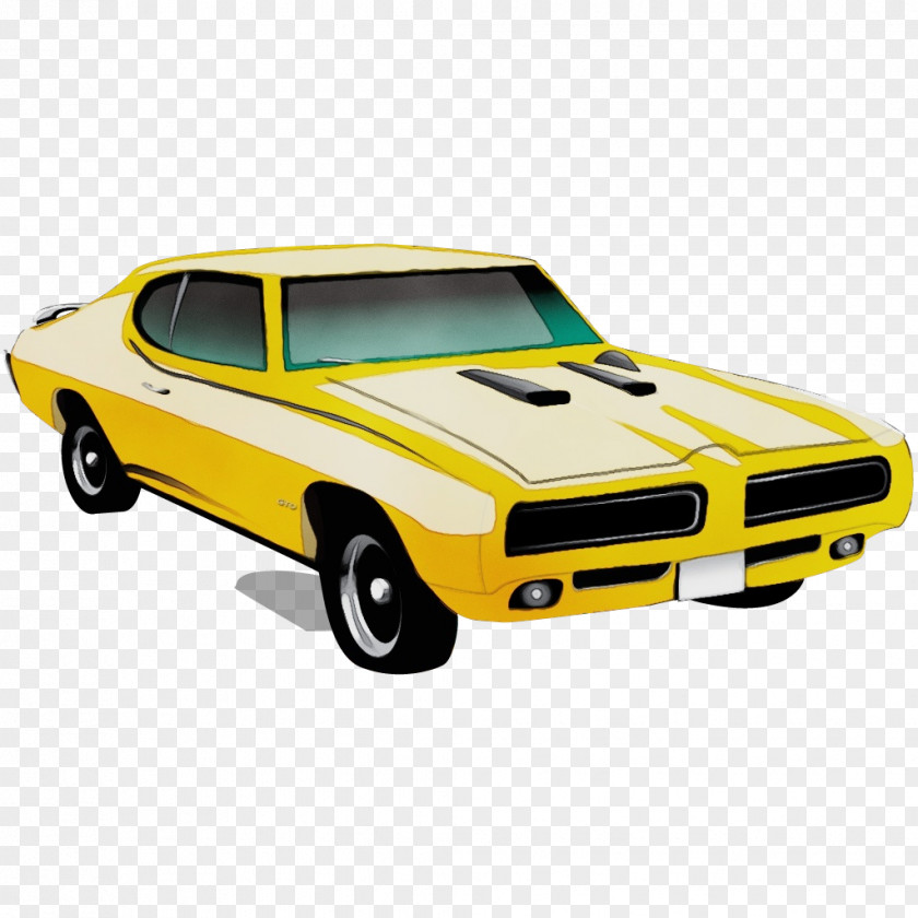 Sports Car Model Land Vehicle Muscle Yellow PNG