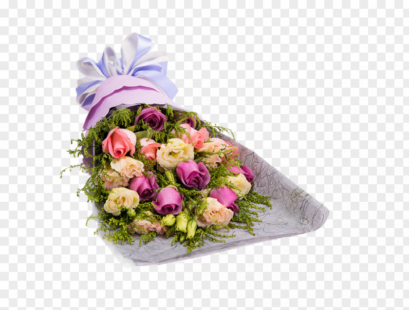 Valentine's Day Present Garden Roses Floral Design Flower Bouquet Nosegay PNG