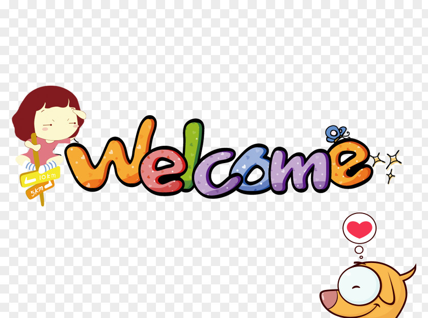 Welcome To The English Word WordArt Art Download PNG