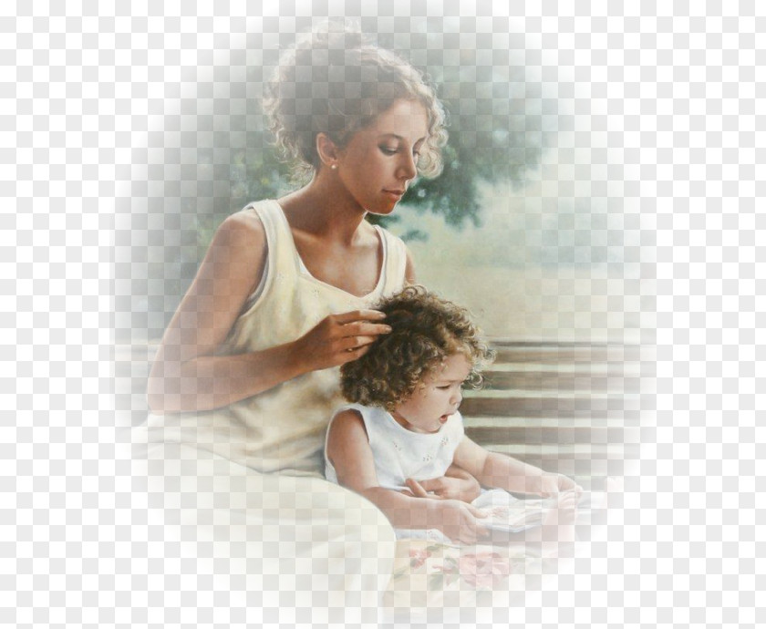 African Mother Oil Painting Child PNG