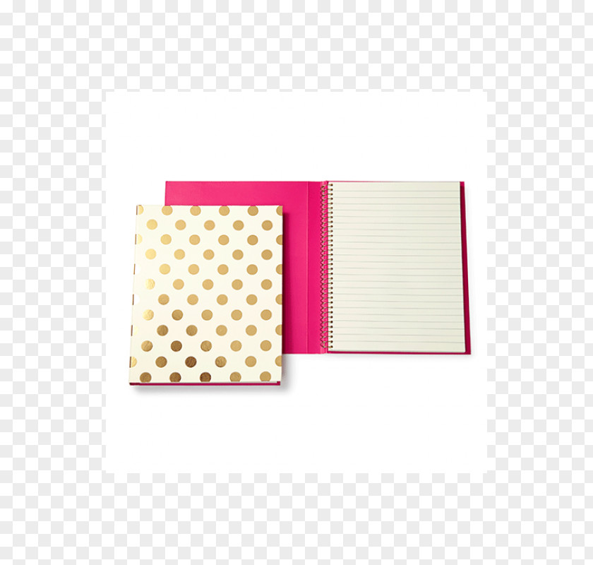 GOLD DOTS Paper Notebook Spiral Gold Diary PNG