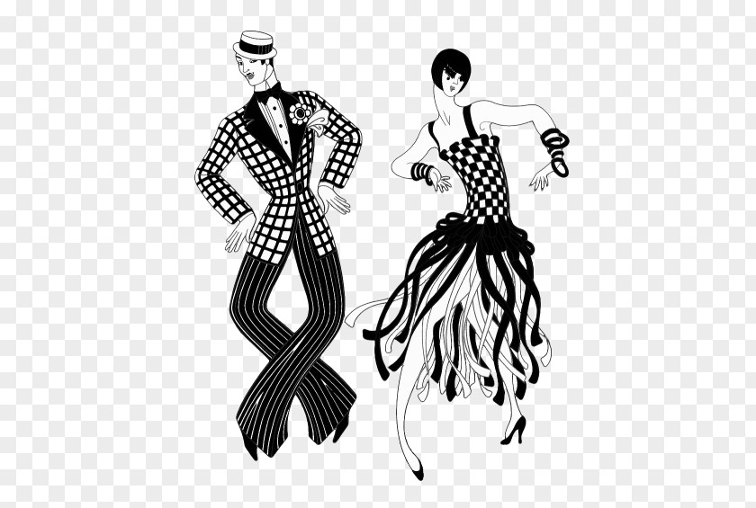 Charleston Art Deco Erte Fashions Coloring Book Dance PNG
