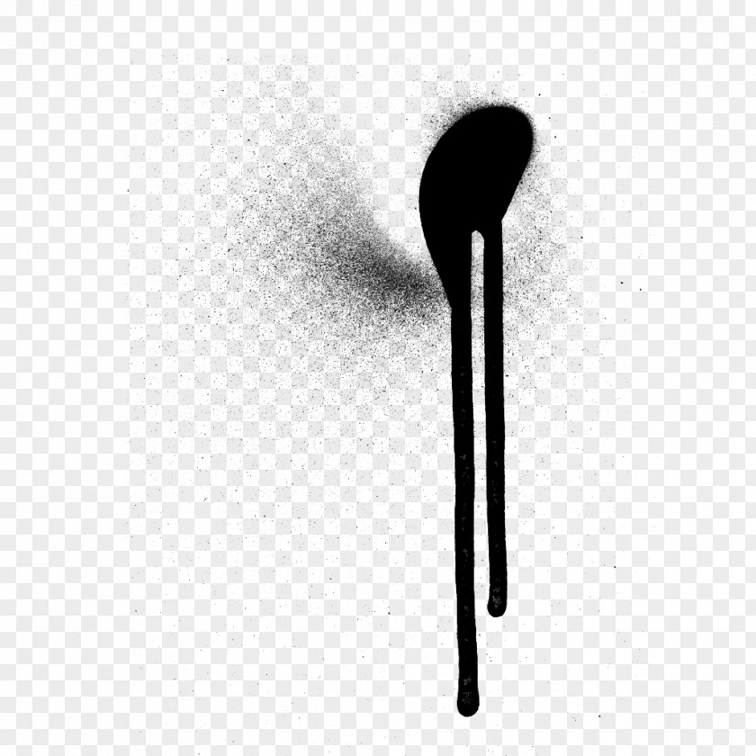 Cutlery Blackandwhite Painting Cartoon PNG