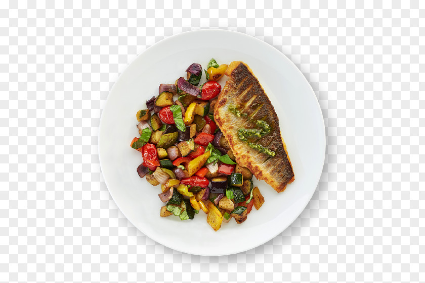 Fish Plate Caponata Vegetarian Cuisine Chef Food Recipe PNG
