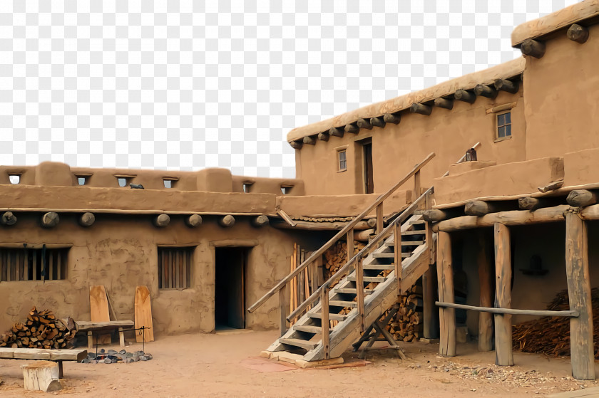 Pueblo Historic Site Roof Facade PNG