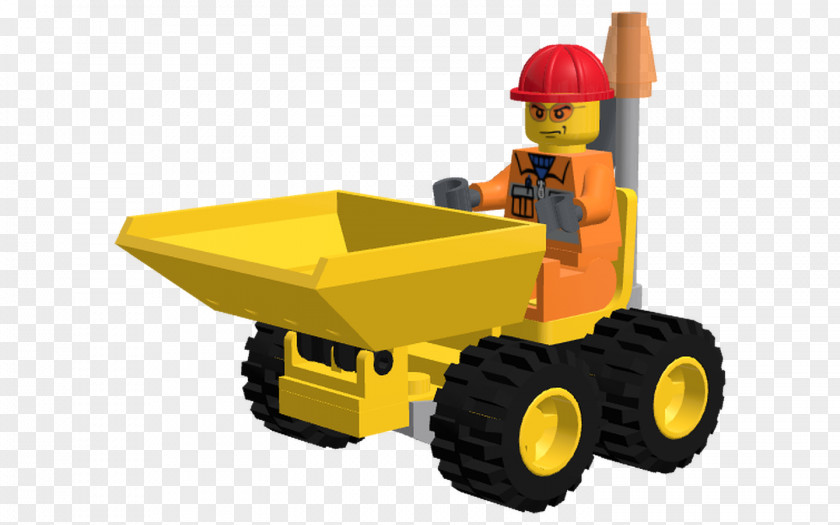 Bulldozer LEGO Wheel Tractor-scraper Machine PNG