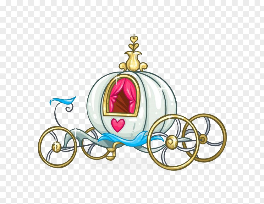 Cartoon Gilded Pumpkin Carriage Cinderella Clip Art PNG