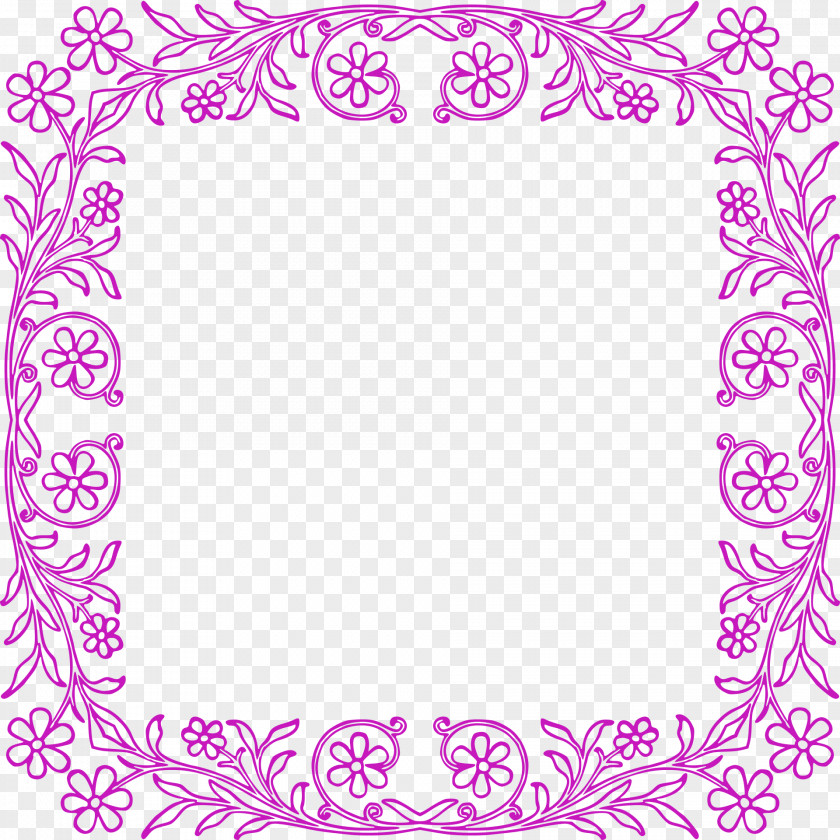 Floral Frame Visual Arts Ornament Drawing Pattern PNG