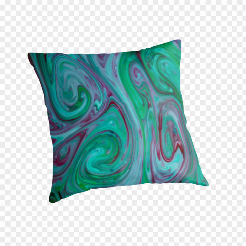 Green Abstract Throw Pillows Cushion Turquoise Teal PNG