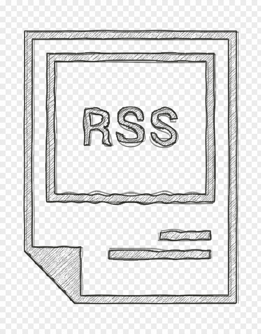 Rectangle Line Art Extention Icon File Rss PNG