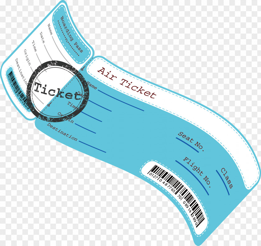 Air Ticket Travel Material Decoration Airplane Airline Boarding Pass PNG