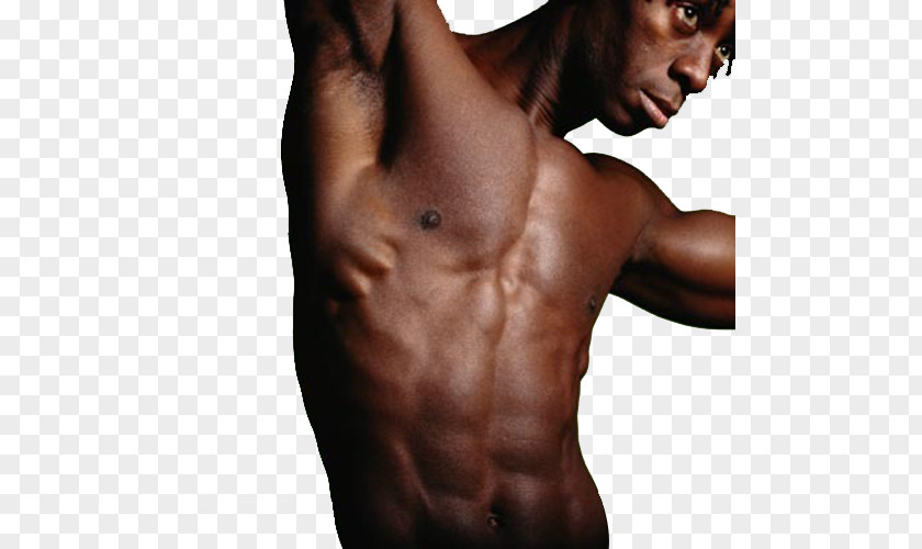Handsome Fitness Muscle Human Body Black PNG