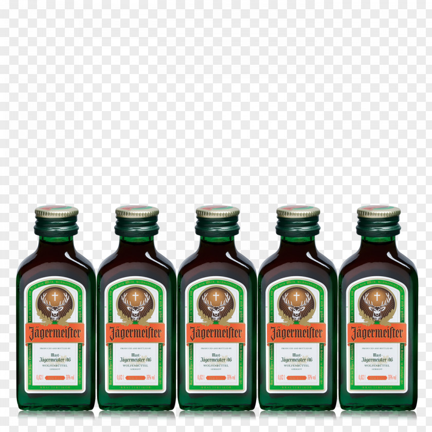 Jager Jägermeister Liqueur Glass Bottle Liter Volume PNG