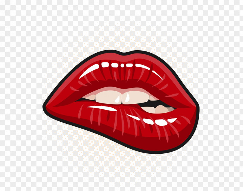 Bite Lips Material Free To Pull Lip Biting Mouth Clip Art PNG