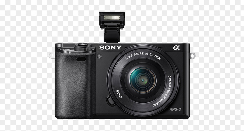 Camera Sony Alpha 6300 Mirrorless Interchangeable-lens E PZ 16-50mm F/3.5-5.6 OSS Active Pixel Sensor PNG