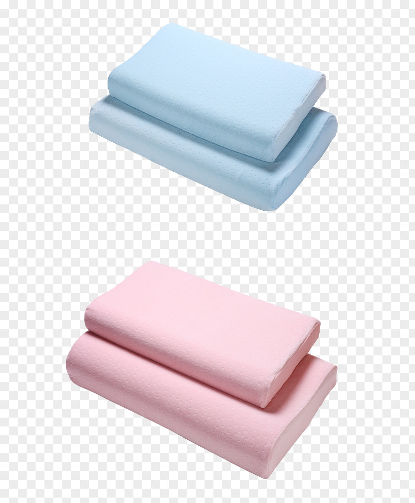 Free Pink Blue Latex Pillows To Pull Material Pillow Memory Foam PNG
