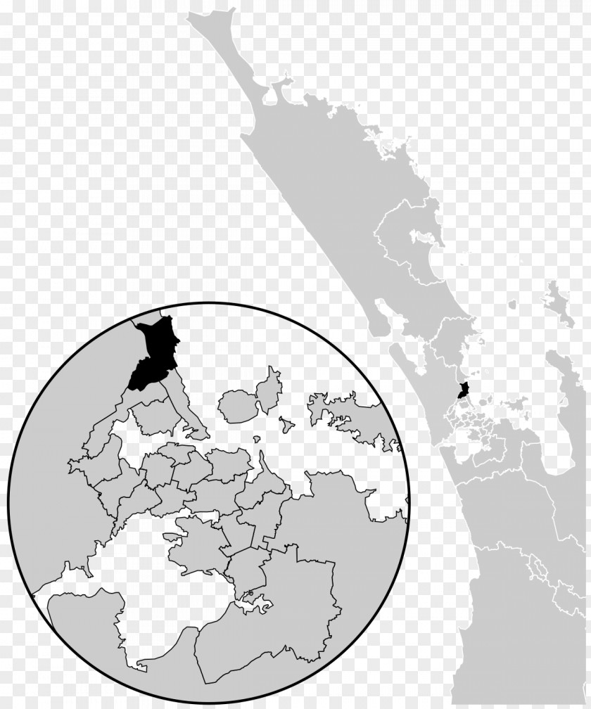 Map North Shore East Coast Bays Auckland Harbour Bridge Rangitoto Island Northcote By-election, 2018 PNG