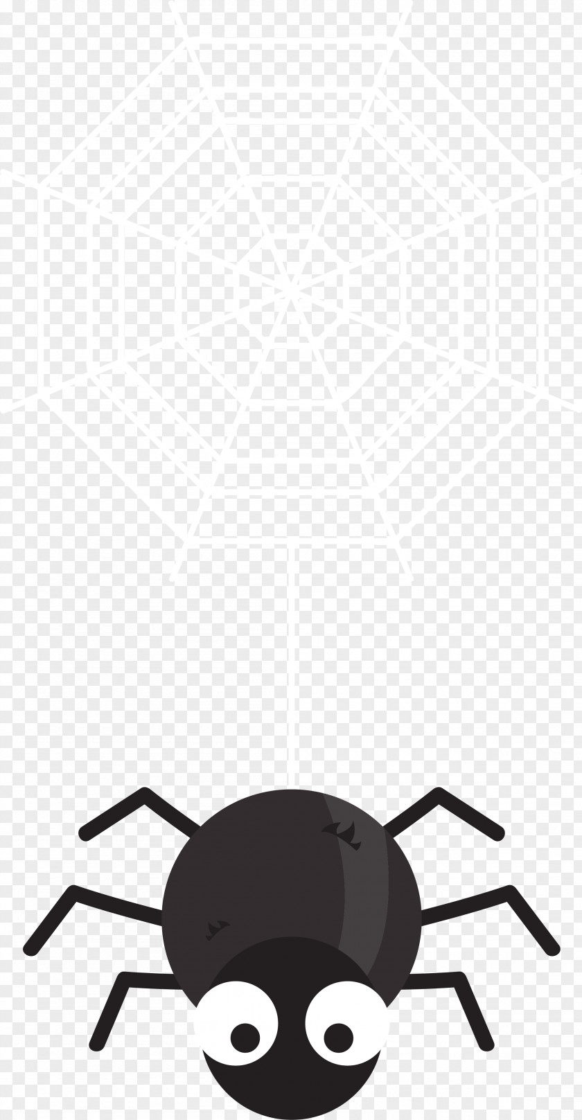 Cartoon Black Witch Hat Spider Web House PNG