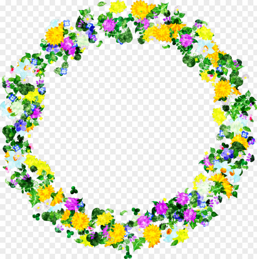 Little Flower Wreath Drawing PNG