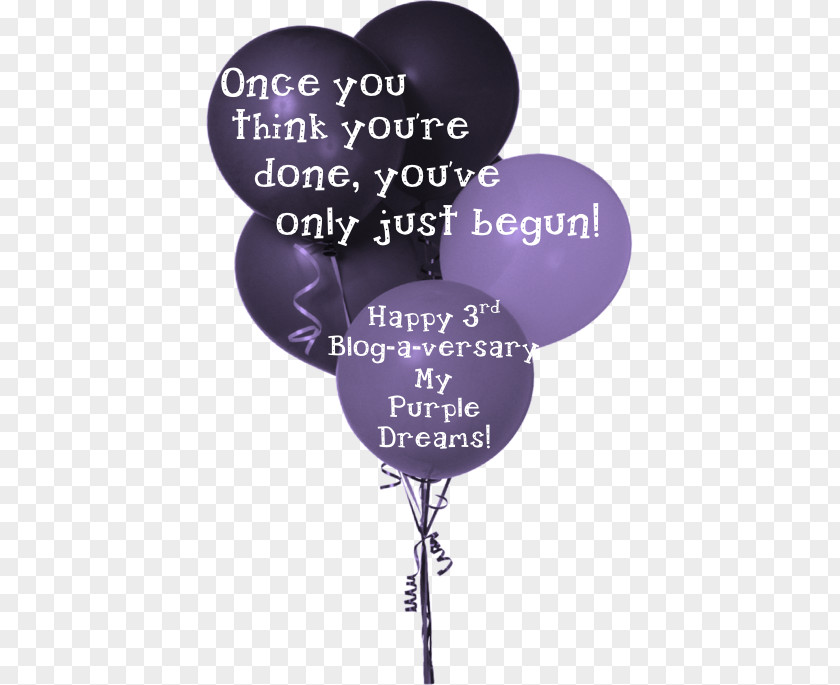Purple Dream Font Text Balloon Birthday PNG