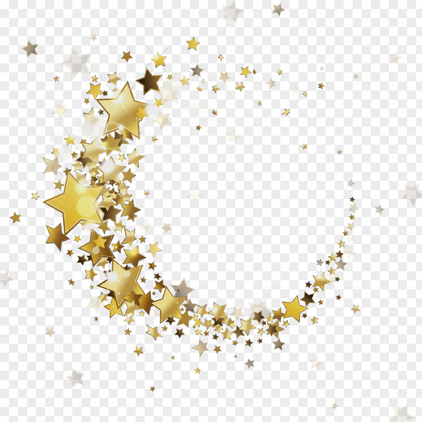 Text Yellow Star PNG