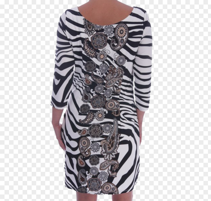 Zebra Illustration Cocktail Dress Shoulder Sleeve PNG