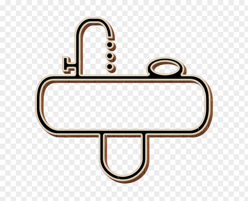 Metal Bathroom Accessory Icon Sink Water PNG