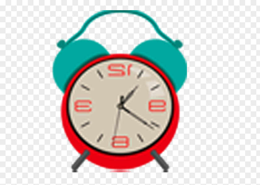 Red Alarm Clock Table PNG